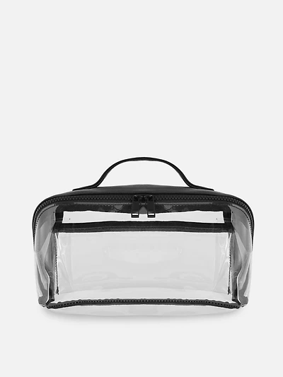 Double Zip Perspex Wash Bag