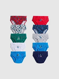 1.5-8yrs | 10pk Dinosaur Graphic Days of the Week Briefs