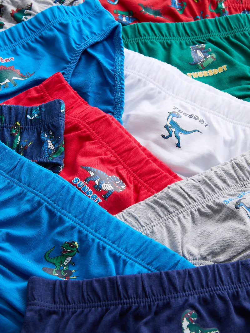 1.5-8yrs | 10pk Dinosaur Graphic Days of the Week Briefs