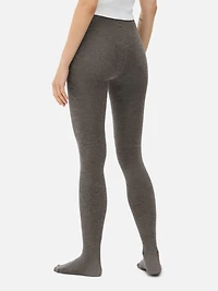 Charcoal Velvet Plush Tights