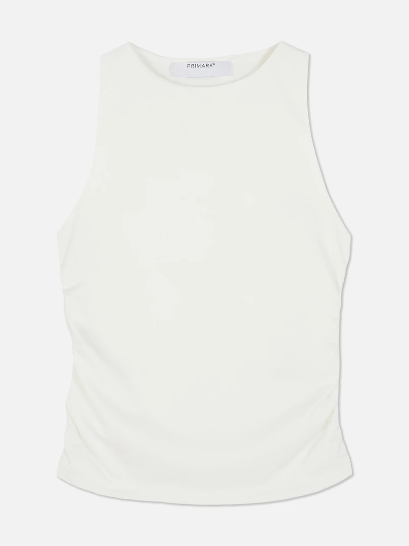 Sleeveless Ruched Side Top