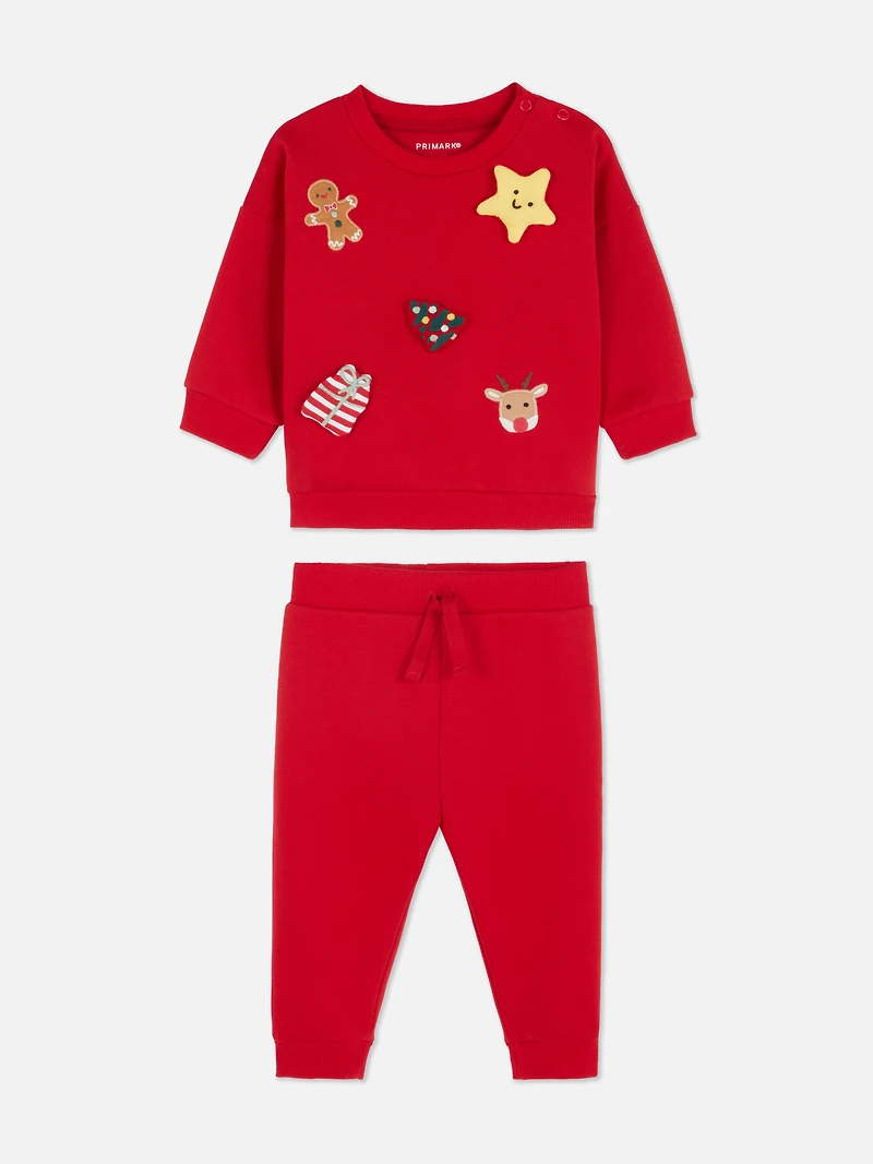 0-36mths | Christmas Sweatshirt and Sweatpants Set