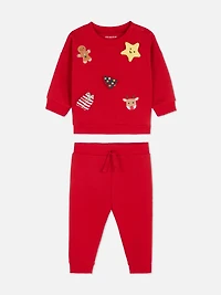 0-36mths | Christmas Sweatshirt and Sweatpants Set