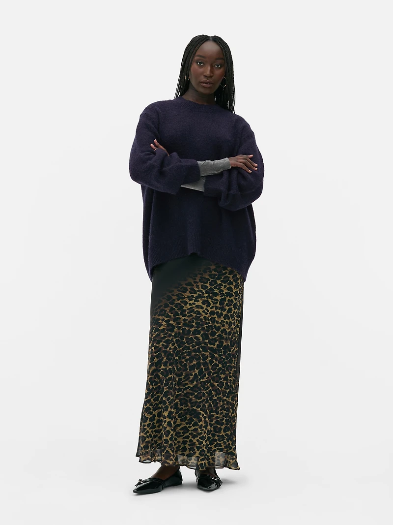 Rita Ora Oversized Fluffy Knit Sweater