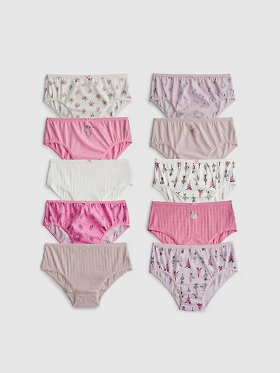 1.5-14yrs | 10pk Ballerina Graphic Briefs