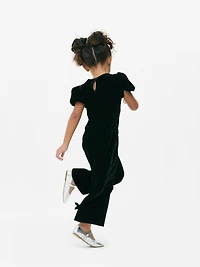 1.5-8yrs | Velvet Blouse and Wide Leg Pants Set