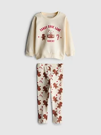 0-36mths | Christmas Gingerbread Sweatshirt and Leggings Set