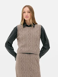 Rita Ora Cable Sweater Vest