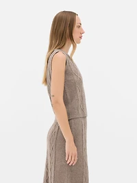 Rita Ora Cable Sweater Vest