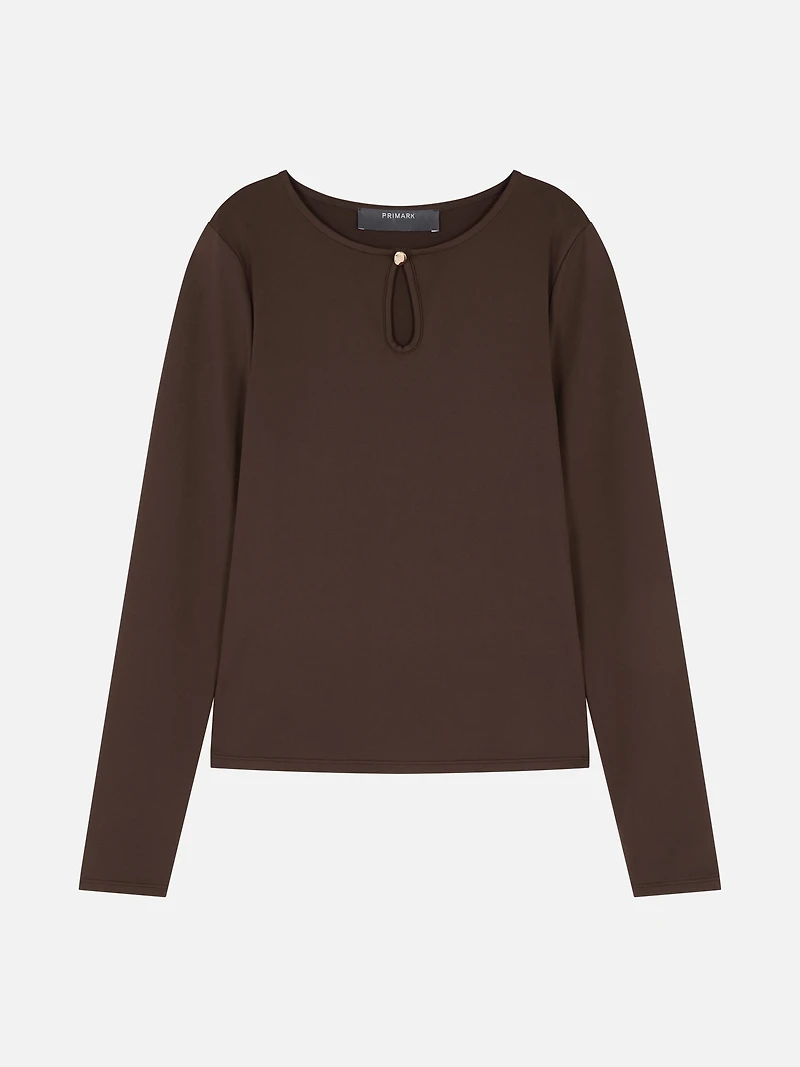 Keyhole Long Sleeve Top