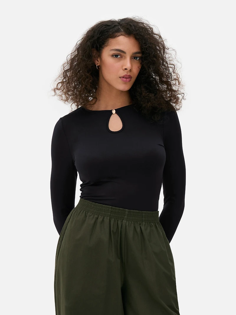 Keyhole Long Sleeve Top