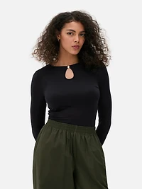 Keyhole Long Sleeve Top