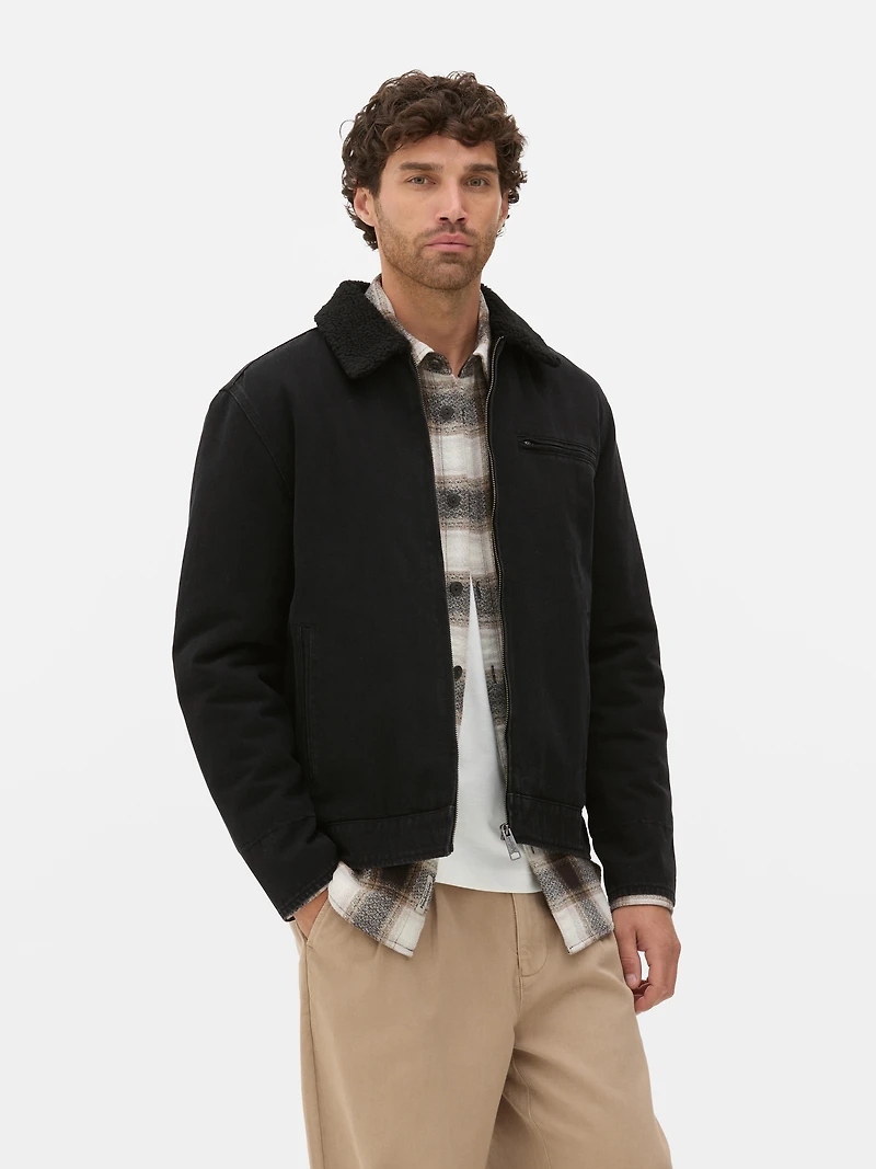 The Stronghold Fleece Collar Canvas Jacket
