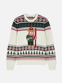 Teddy Bear Fair Isle Christmas Sweater