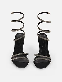 Spiral Diamante Heeled Sandals