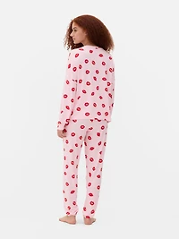 Lipstick Long Sleeve Pajama Set