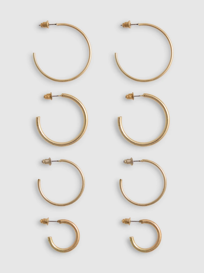 4pk Hoop Earrings
