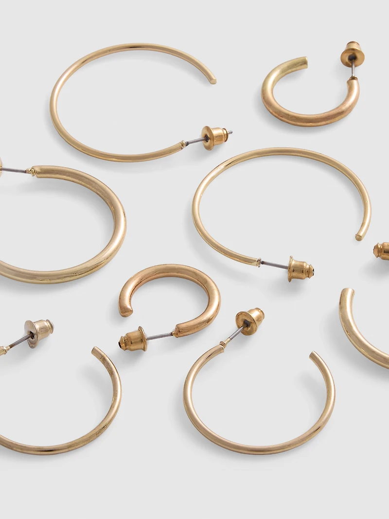 4pk Hoop Earrings