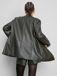 Paula Echevarría Faux Leather Blazer