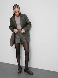 Paula Echevarría Textured Faux Leather Shorts