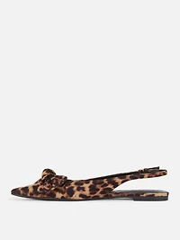 Leopard Print Slingback Flats