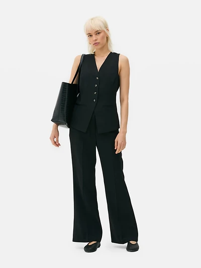 Mid-Rise Tailored Pants