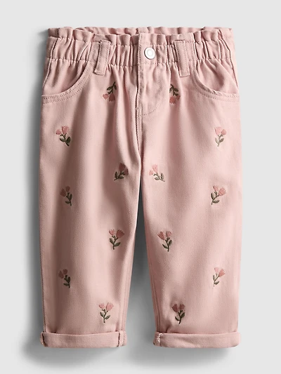 0-36mths | Floral Embroidered Jeans