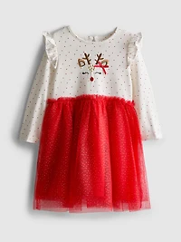 0-36mths | Christmas Reindeer Tutu Dress