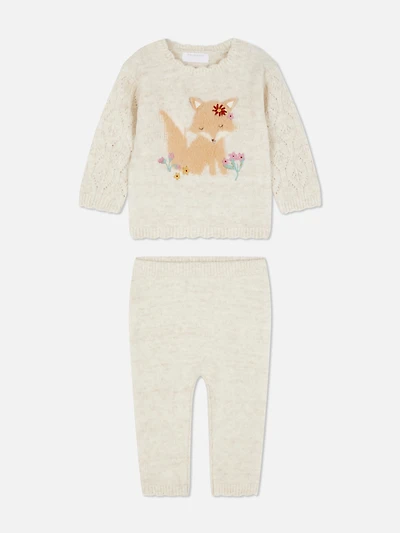 0-36mths | Fox Sweater and Leggings Set