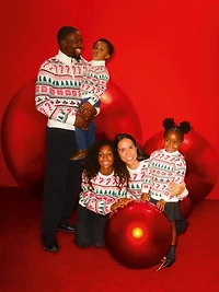 Men's Candy Cane Fair Isle Family Christmas Sweater