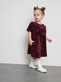 0-36mths | Velvet Bow Dress