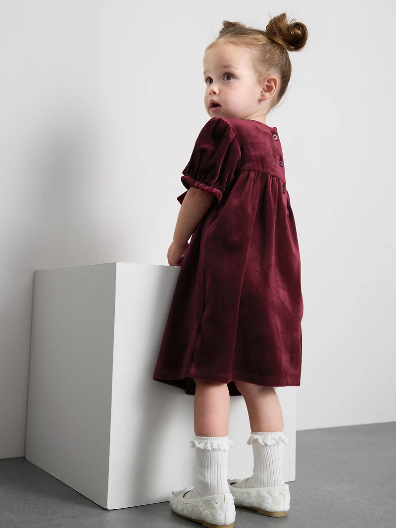 0-36mths | Velvet Bow Dress