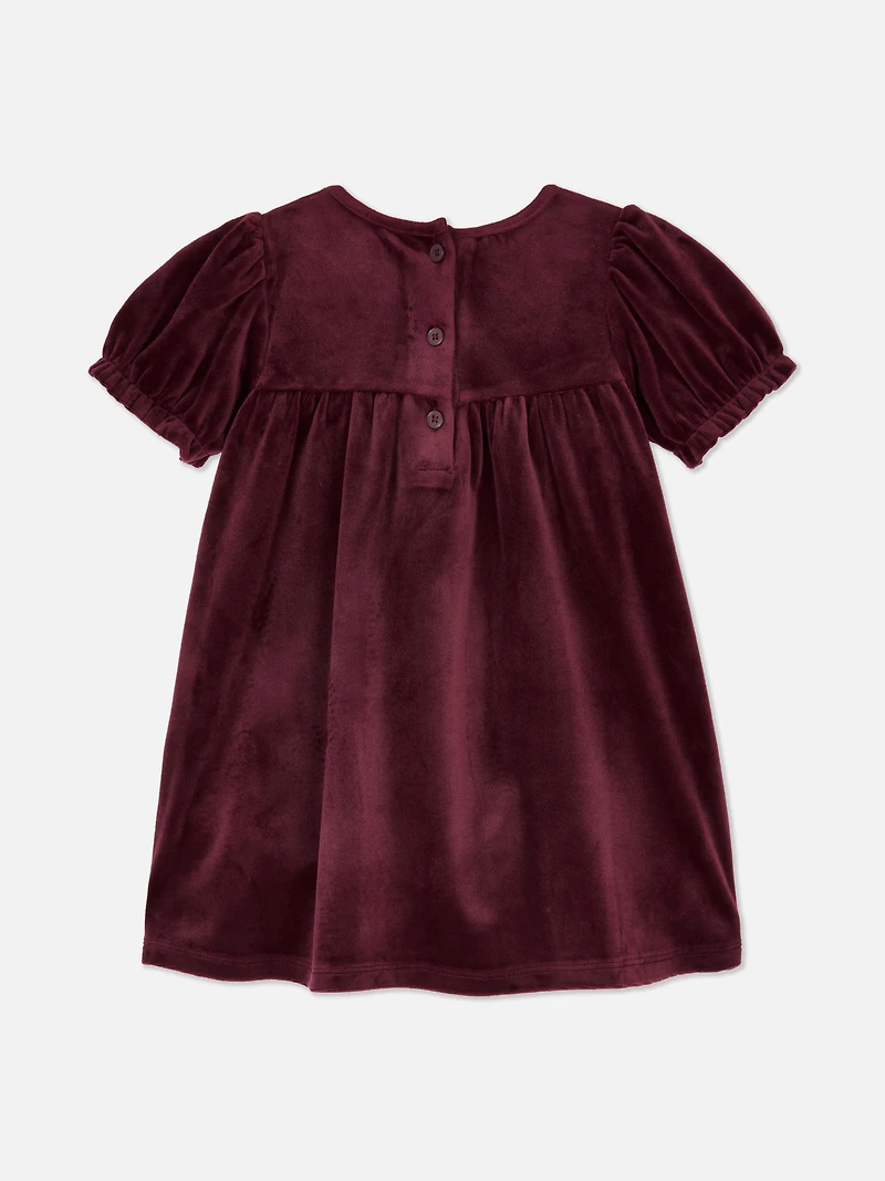 0-36mths | Velvet Bow Dress