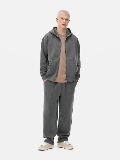 Washed Zip-Up Hoodie