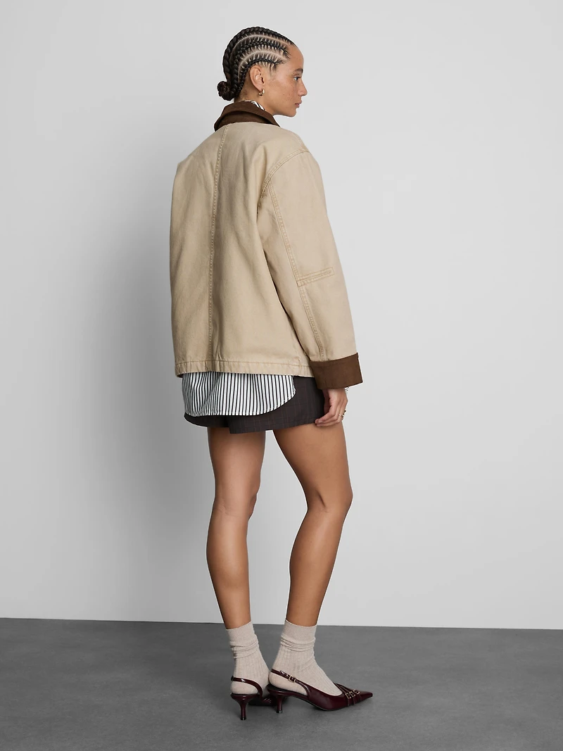 Cotton Denim Barn Jacket