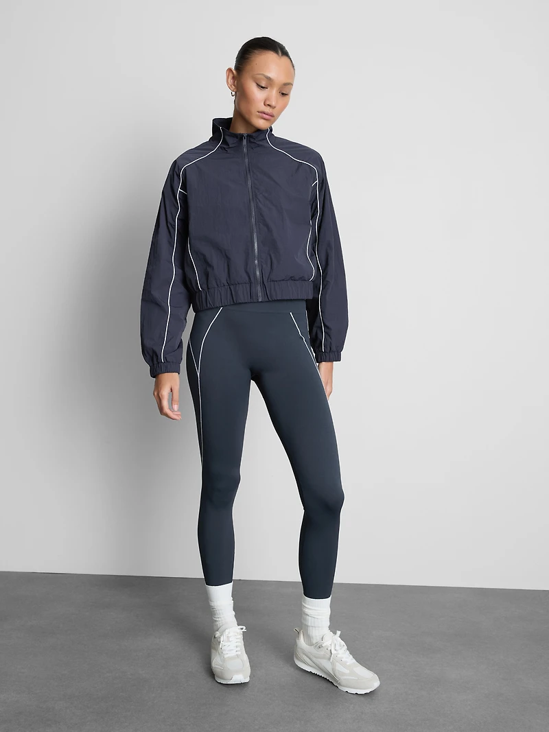 Contrast Piping Shell Jacket