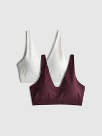 2pk Buttery Soft V-Neck Bras