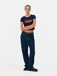 Stranger Things Cropped Ringer T-Shirt