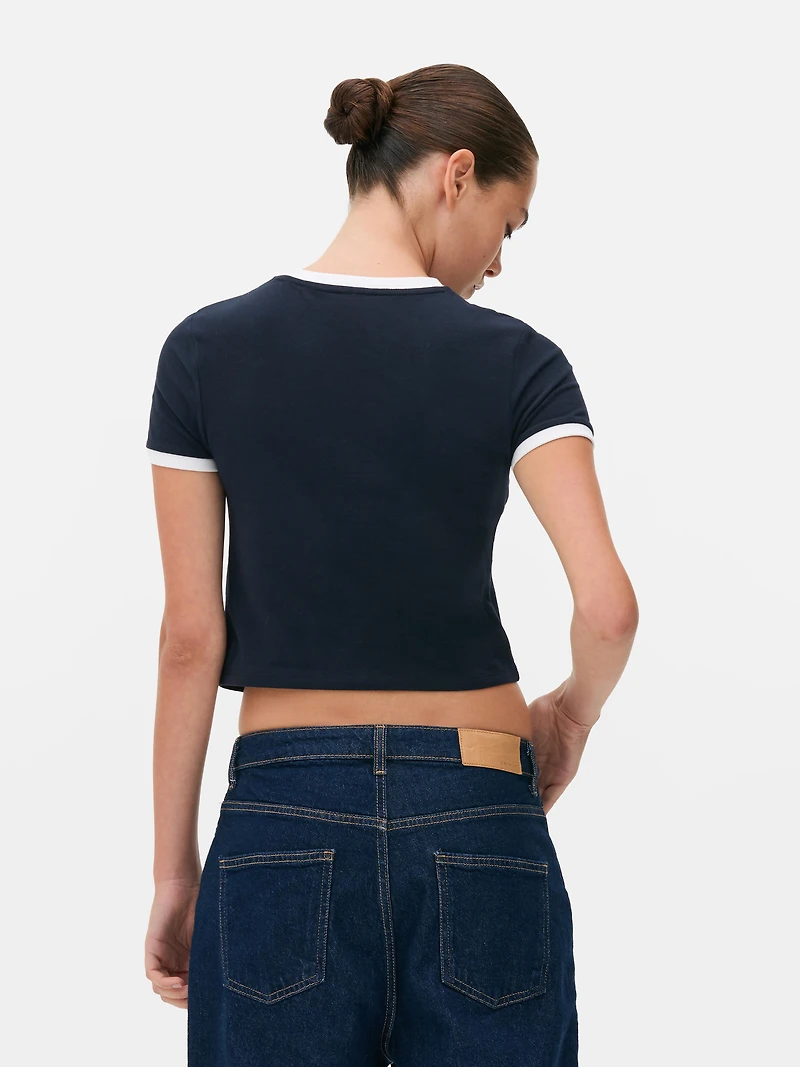 Stranger Things Cropped Ringer T-Shirt