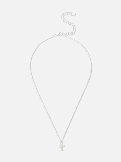 Rhinestone Cross Necklace