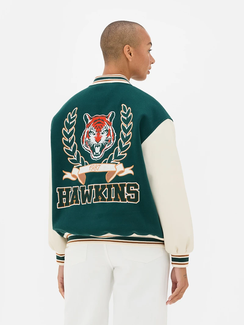 Stranger Things Hawkins Tigers Bomber Jacket