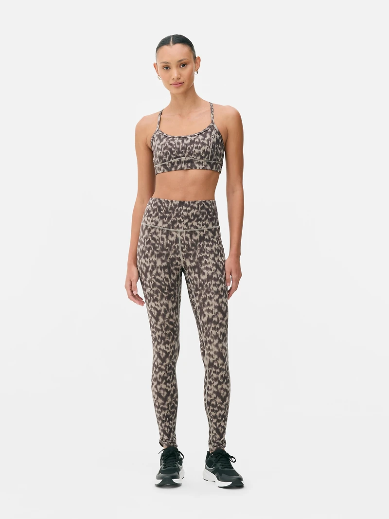 High Waisted Printed Performance Leggings