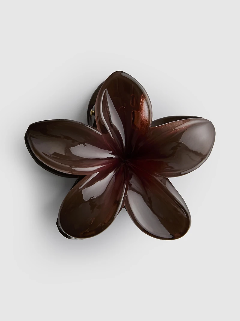 1pk Brown Orchid Claw Clip