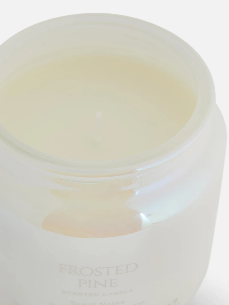 Scented Candle In Frosted Glass Container