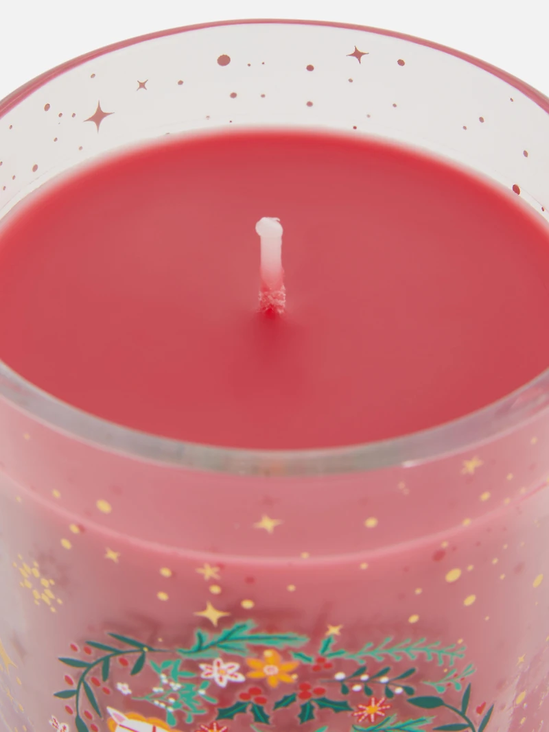 Festive Scented Candle In Lidded Jar