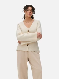 Women's Ivory Structured Cardigan