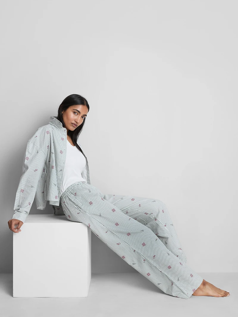 Christmas Striped Print Pajama Pants