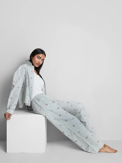 Christmas Striped Print Pajama Pants