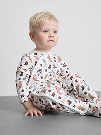 0-24mths | Baby’s Pure Cotton Dog Print Family Christmas Sleeper