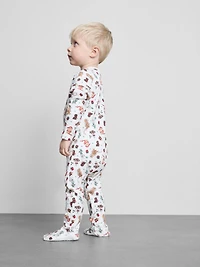 0-24mths | Baby’s Pure Cotton Dog Print Family Christmas Sleeper